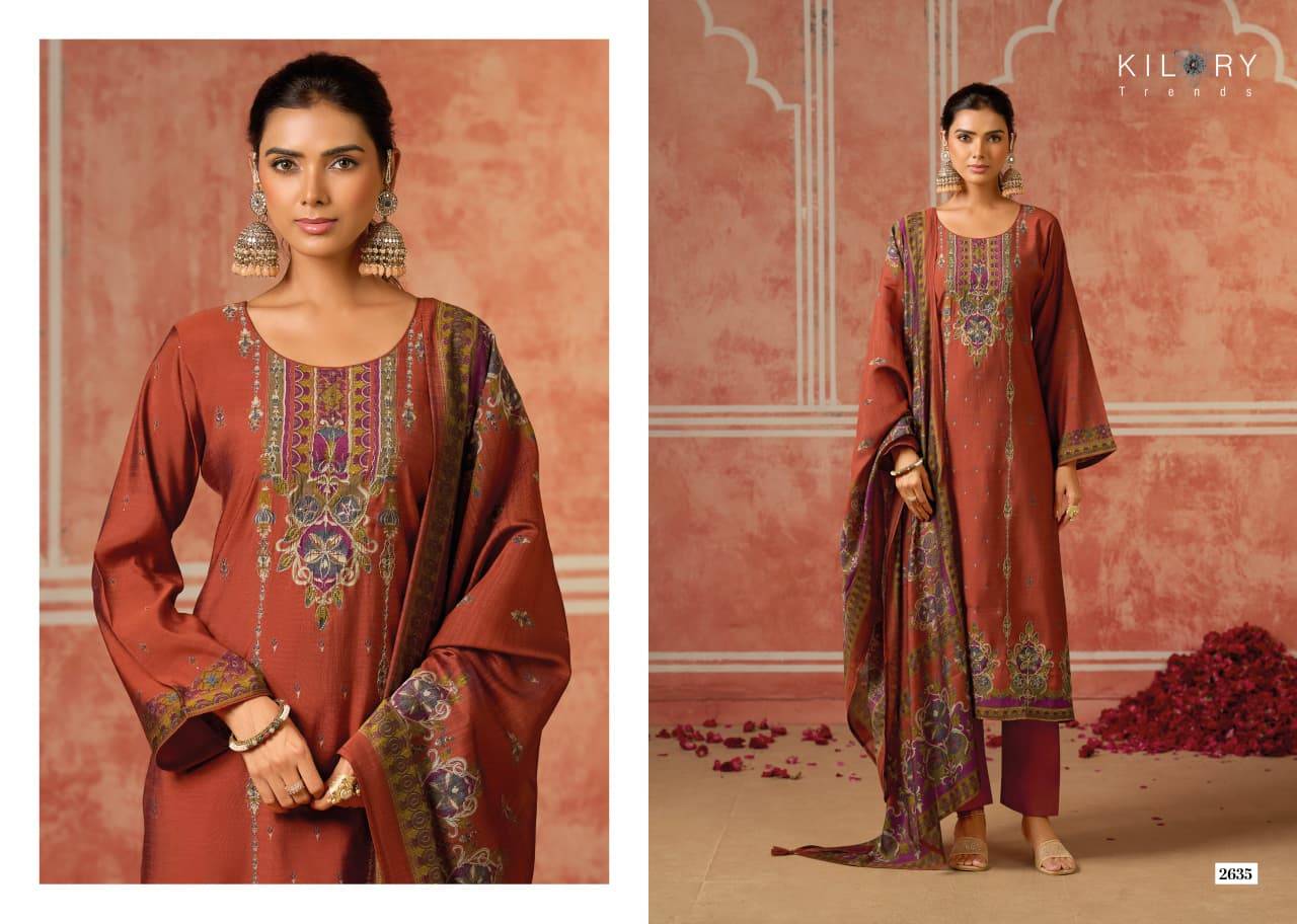 DAINAA BY KILORY TRENDS 2631 To 2636 Series Stylish Beautiful Colourful PURE MUSLIN Dresses At Wholesale Price
